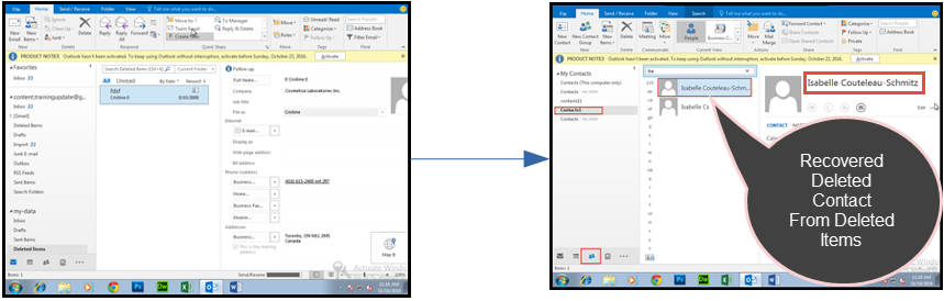 Restore Contacts From Outlook Address Book