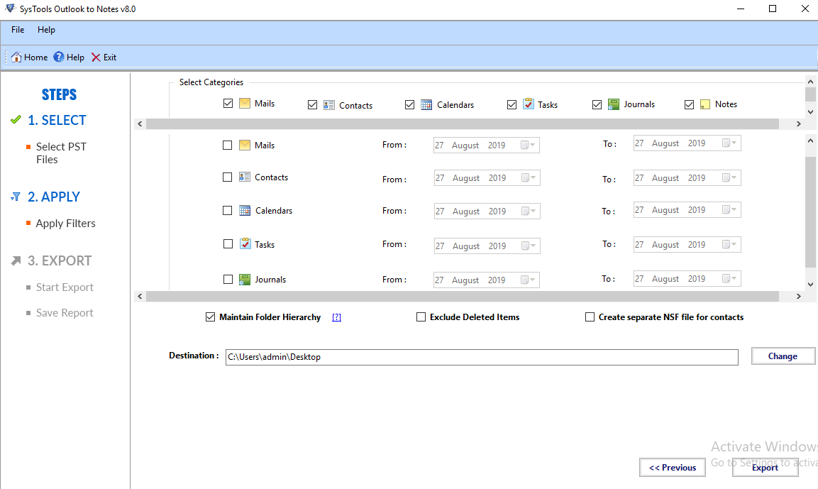 convert pst files to nsf files