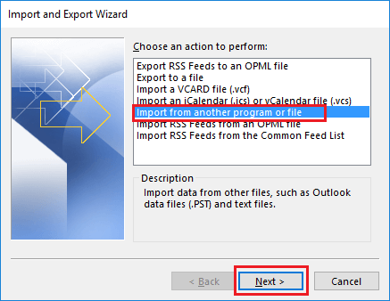 Import Old PST Files to New One