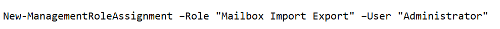 mailbox import export powershell command