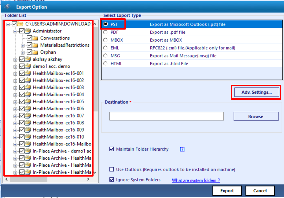 export to pst all emails to pst barracuda mail archiver