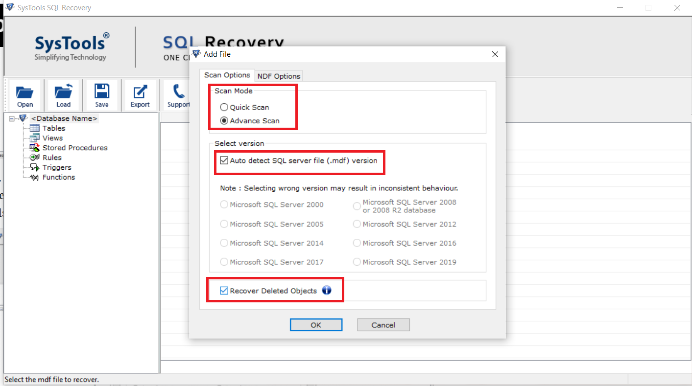 recover deleted data from SQL Server database
