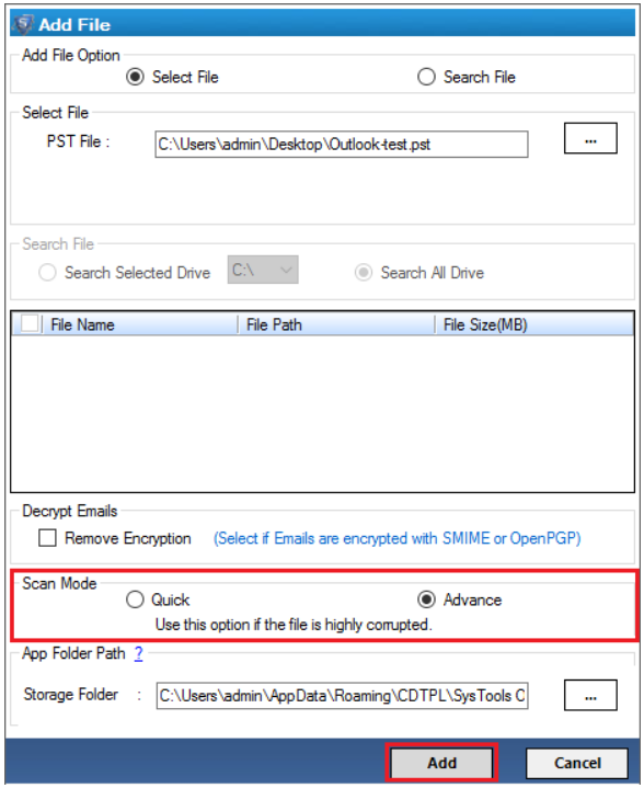 fix outlook pst