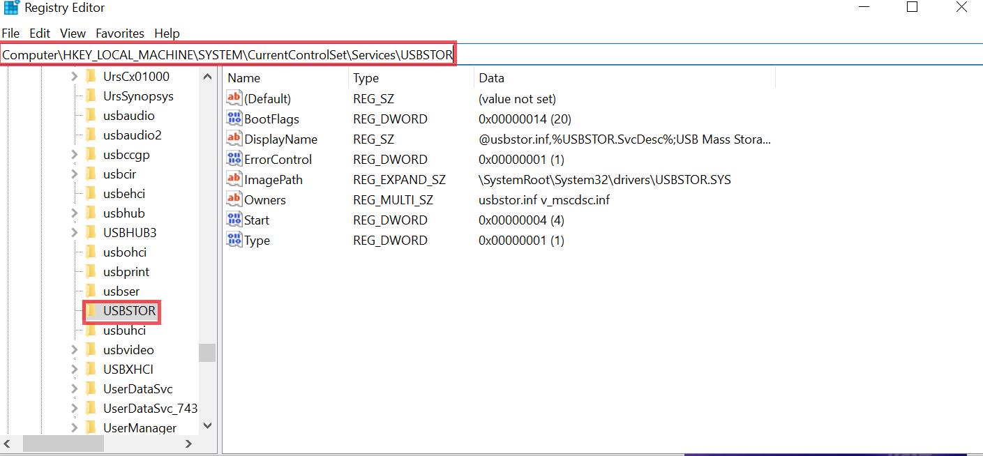 lock usb port in windows 10